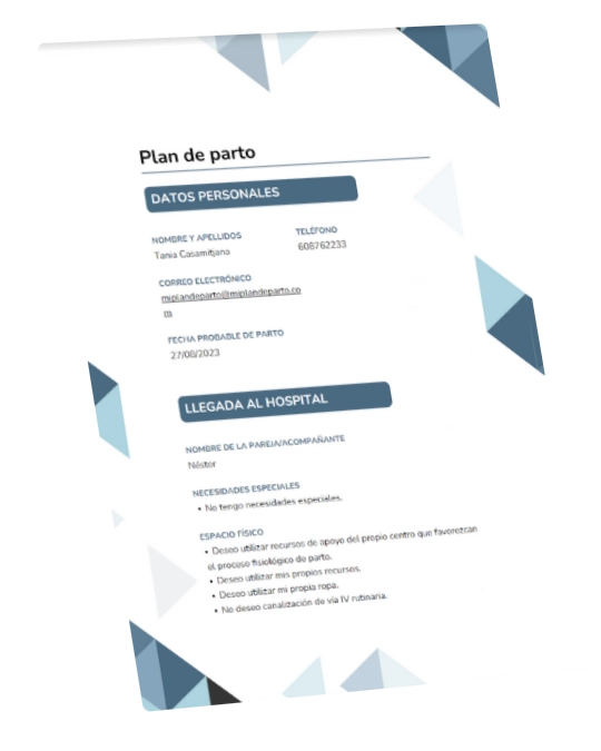 ejemplo plan de parto
